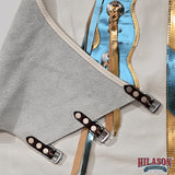Hilason Bull Riding Pro Rodeo Chaps White Smooth Leather Bronc Show Adult