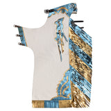 Hilason Bull Riding Pro Rodeo Chaps White Smooth Leather Bronc Show Adult