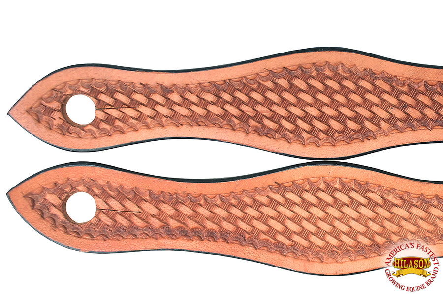 Hilason Western Leather Slobber Straps Oil Tan