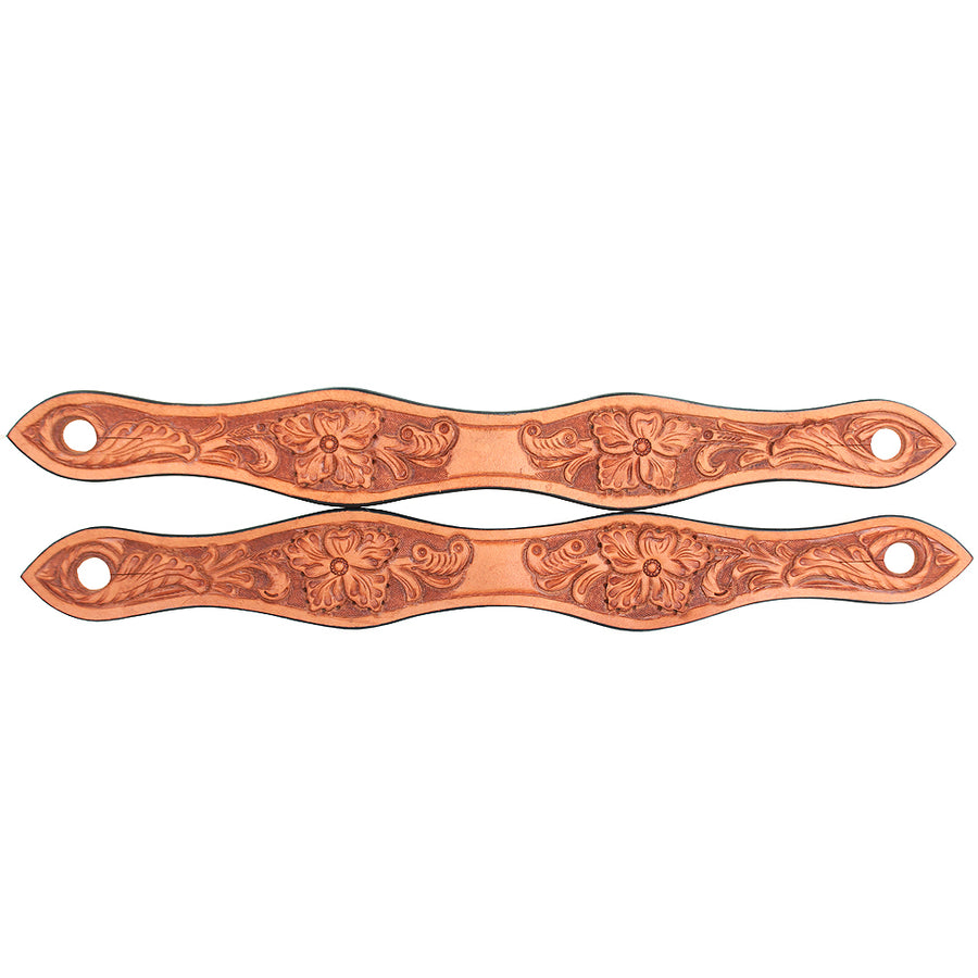 Hilason W. Leather Slobber Straps Oil Tan by Hilason – Cowboy and equestrian accessories