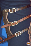 &#10004; HILASON Pro Rodeo Bull Riding Genuine Leather Chaps Brown | Bull Riding Chaps | Western Chaps Leather | Western Chaps | Cowboy Chaps for Men | Leather Riding Chaps Women