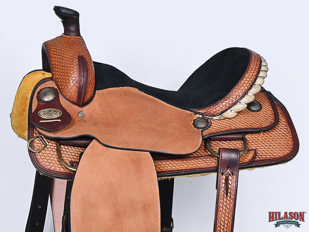 Western Horse Saddle American Leather Ranch Roping Cowboy Hilason