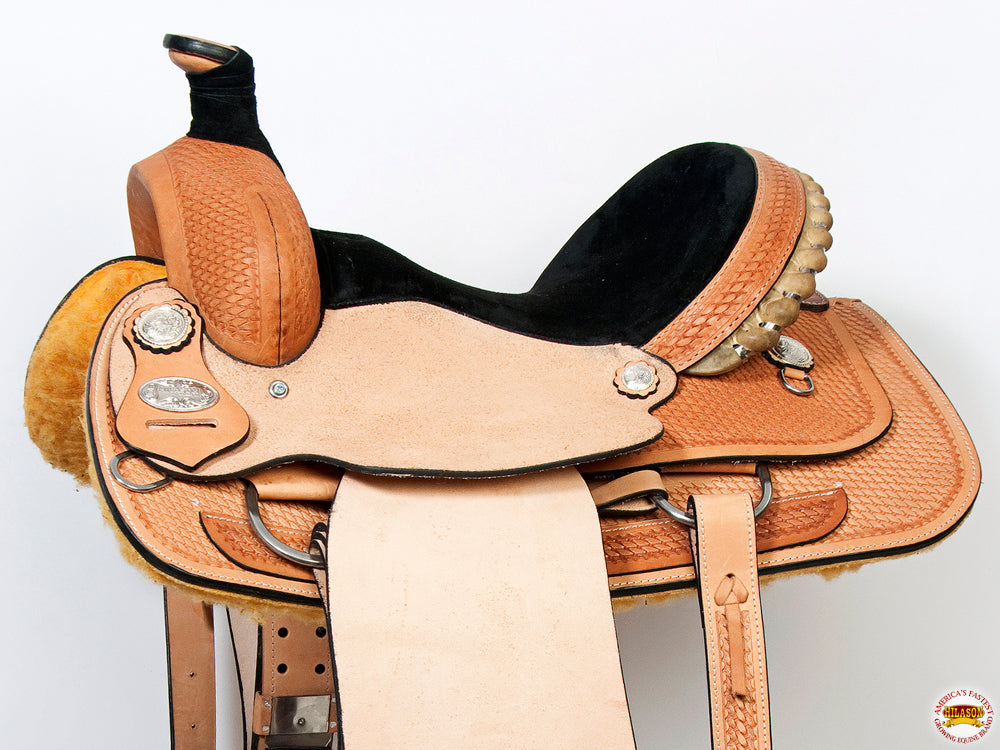 Western Horse Saddle American Leather Ranch Roping Cowboy Hilason