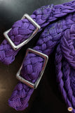 1" X 8Ft Hilason Braided Poly Barrel Reins Horse Racing Flat Grip Knots