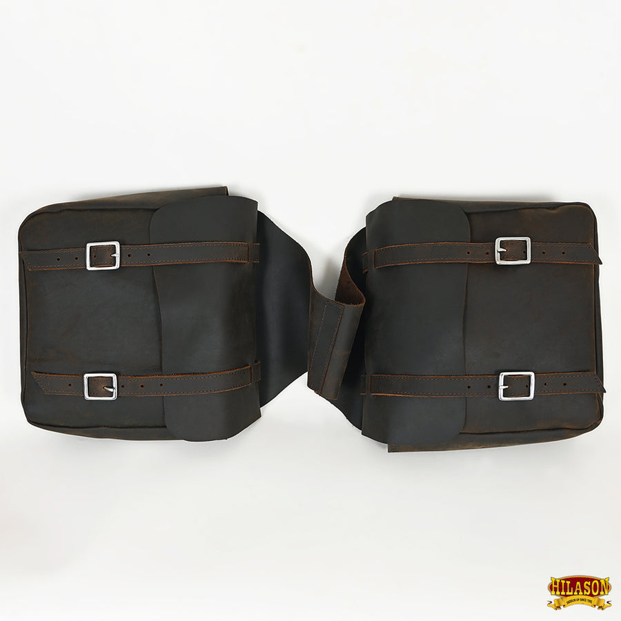 HILASON Soft Leather Horse Saddle Bag Tan | Equestrian Western Adjustable Closure