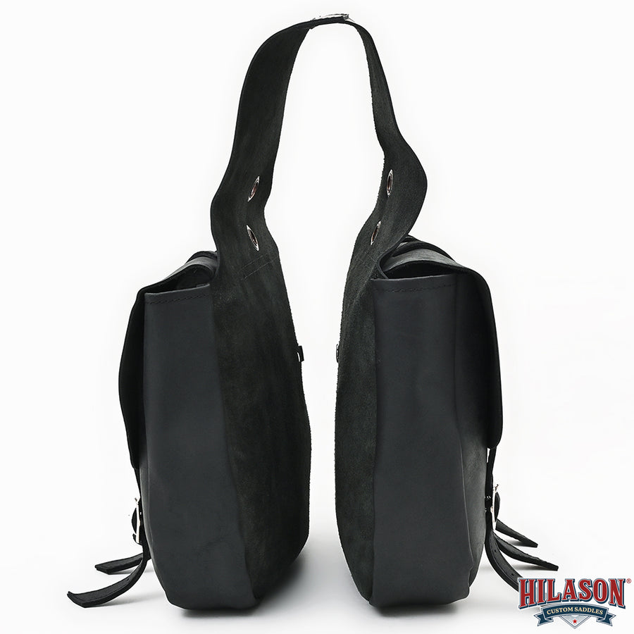 HILASON Soft Leather Horse Saddle Bag Tan | Equestrian Western Adjustable Closure