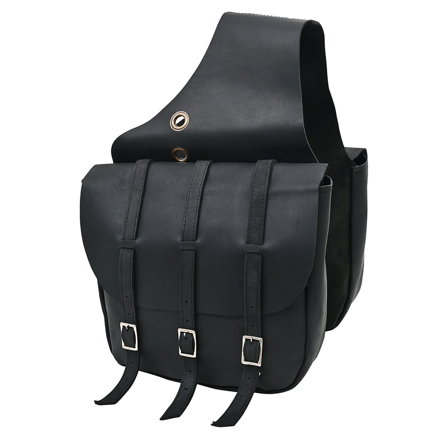 Hilason Western Horse Leather Saddle Bag Traditional Cowboy Trail Ride - Uhorse