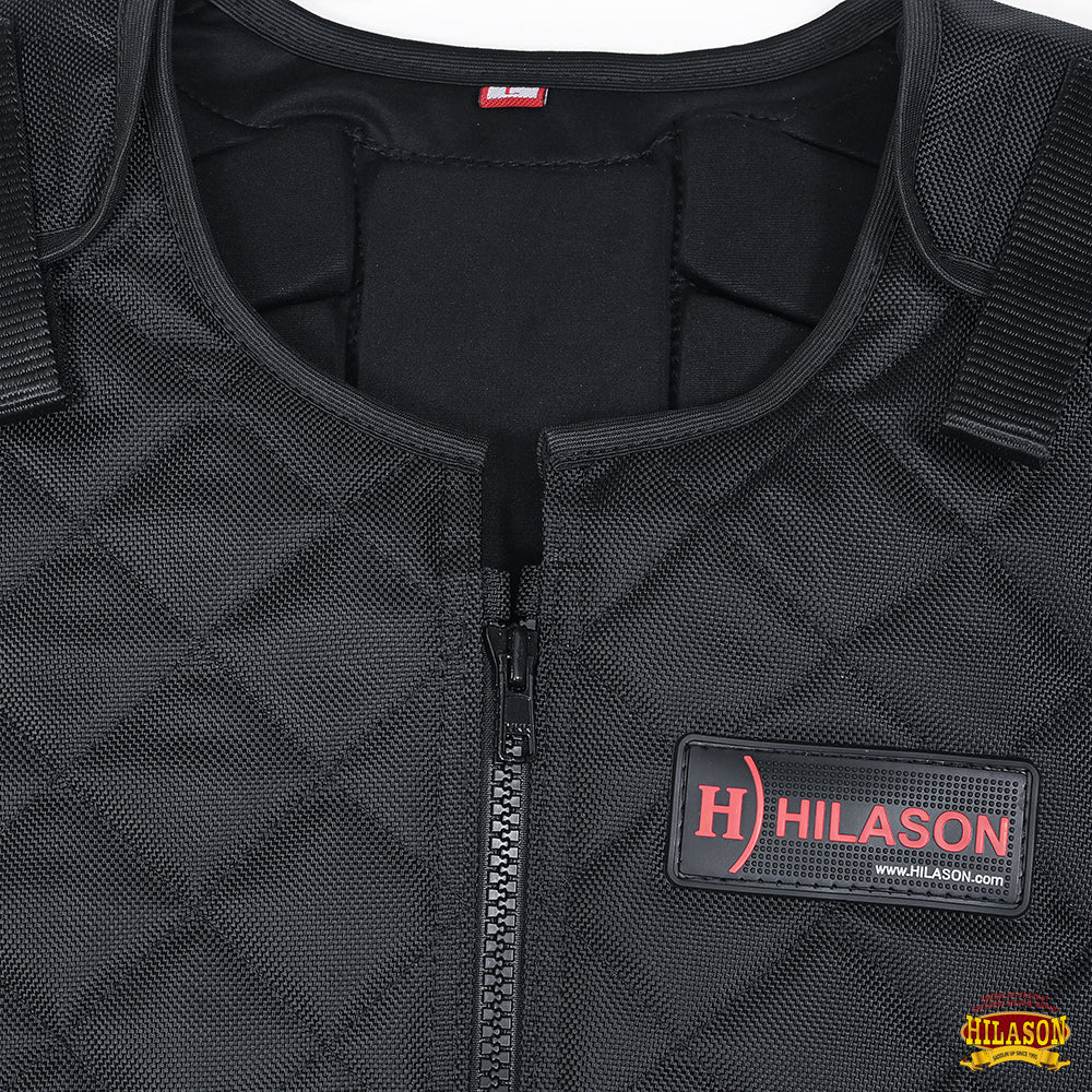 Bull Riding Vest Hilason Black Bull Pro Rodeo Cordura Large