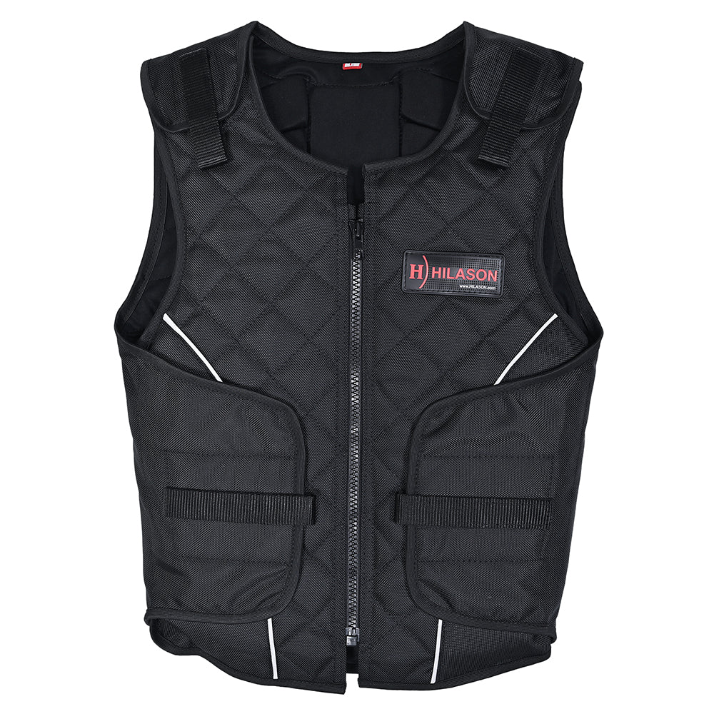 Bull Riding Vest Hilason Black Bull Pro Rodeo Cordura Large