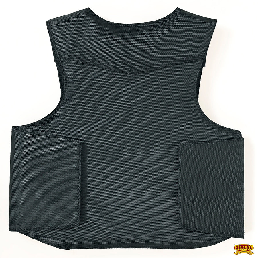 Bull Riding Vest Hilason Kids Junior Youth Black Pro Rodeo Cordura