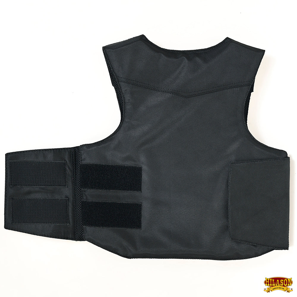 Bull Riding Vest Hilason Kids Junior Youth Black Pro Rodeo Cordura