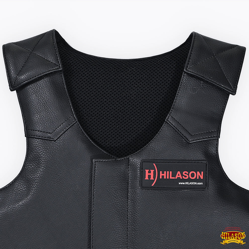 Equestrian Horse Riding Vest Safety Protective Junior Leather Rodeo