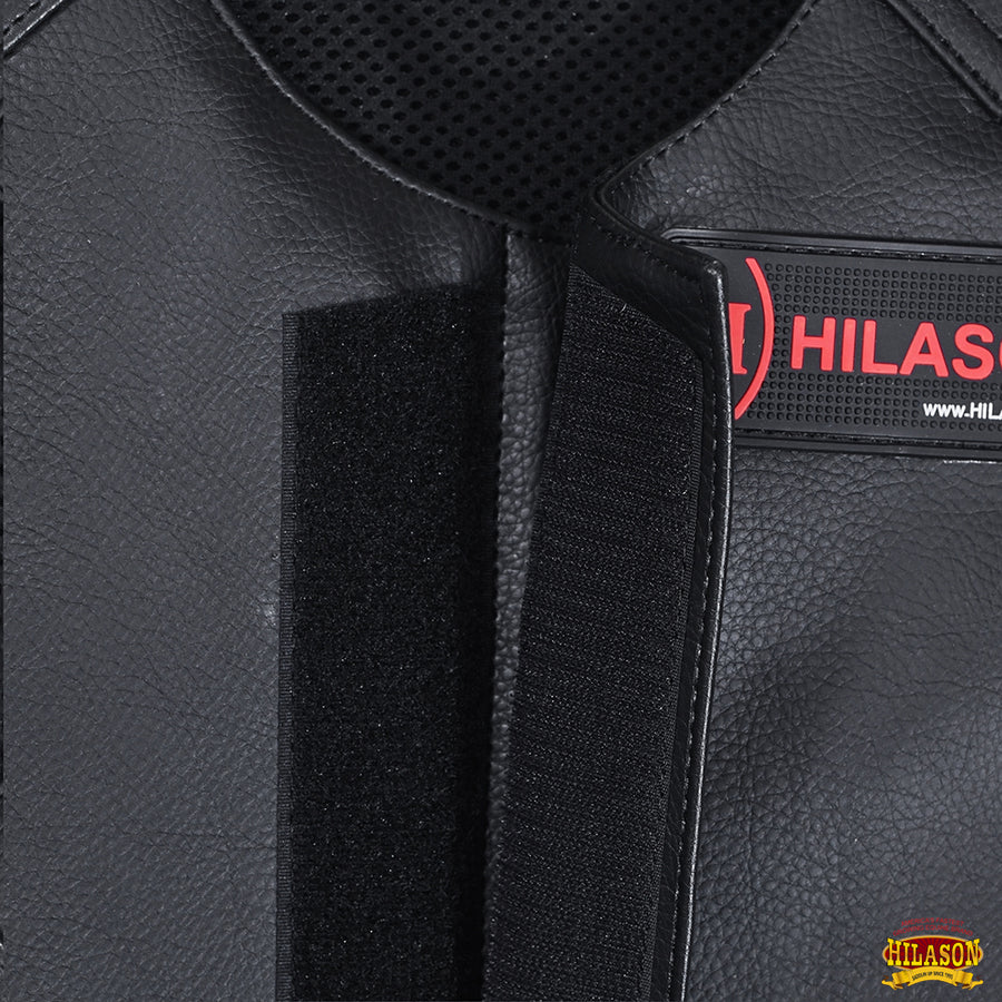 HILASON Horse Riding Vest Black Bull Pro Rodeo Cordura Large| Unisex | Protective