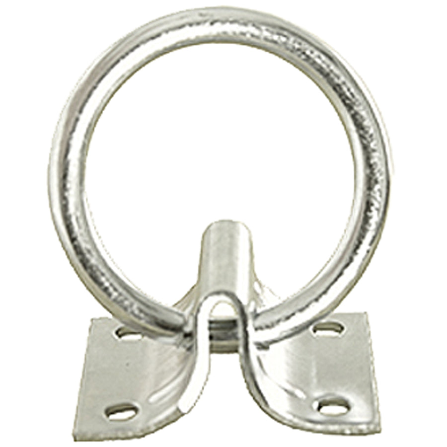 HILASON 2" Cross Tie Ring With 2mm Sheet Zinc Plated Down Horse Barn Supplies Block for Horses Stall Stable