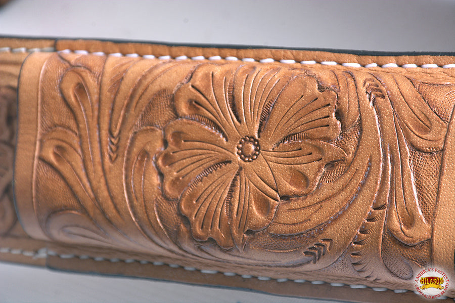 HILASON Horse Western Leather Back Rear Cinch Flank Girth | Saddle Stainless Steel |Saddle