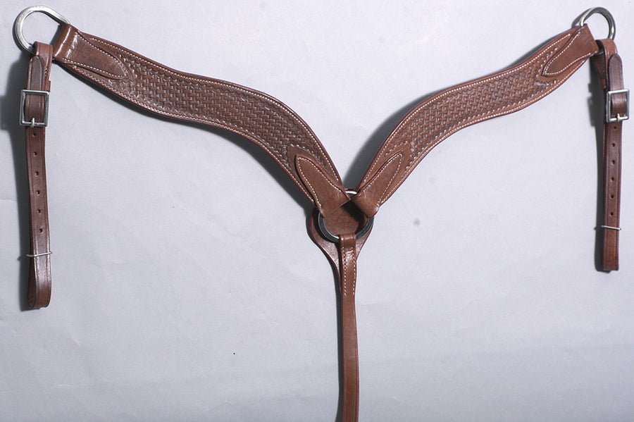 Western Horse Breast Collar Leather Brown Comfytack