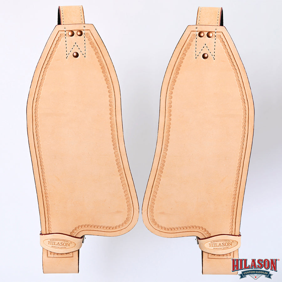 Hilason Leather Saddle Replacement Fender Pair with Hobble Straps, Genuine Skirting Leather Stirrup Leathers, 2 Inch Wide