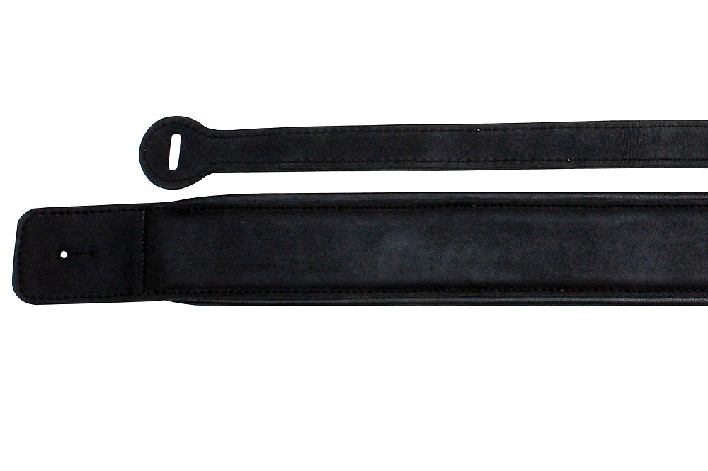 Leather Guitar Bass Strap 3.25" Dual Padded Black By Great American