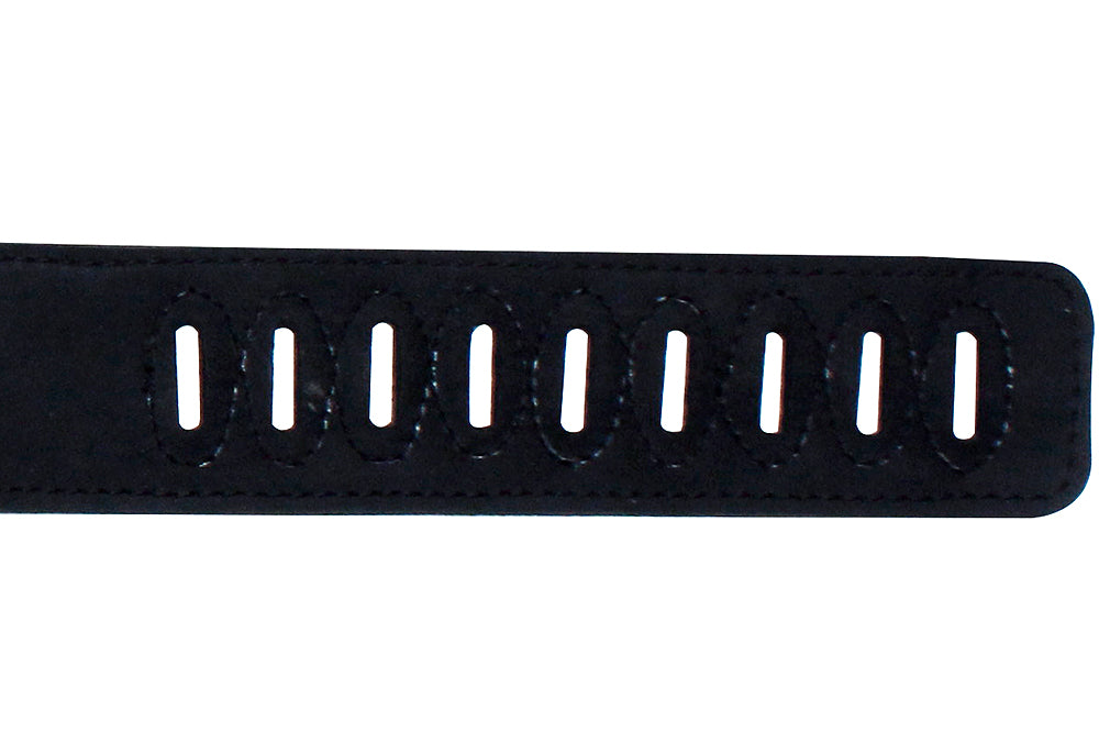 Leather Guitar Bass Strap 3.25" Dual Padded Black By Great American