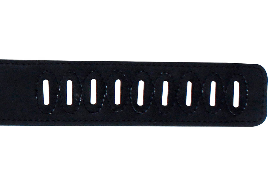 Leather Guitar Bass Strap 3.25" Dual Padded Black By Great American