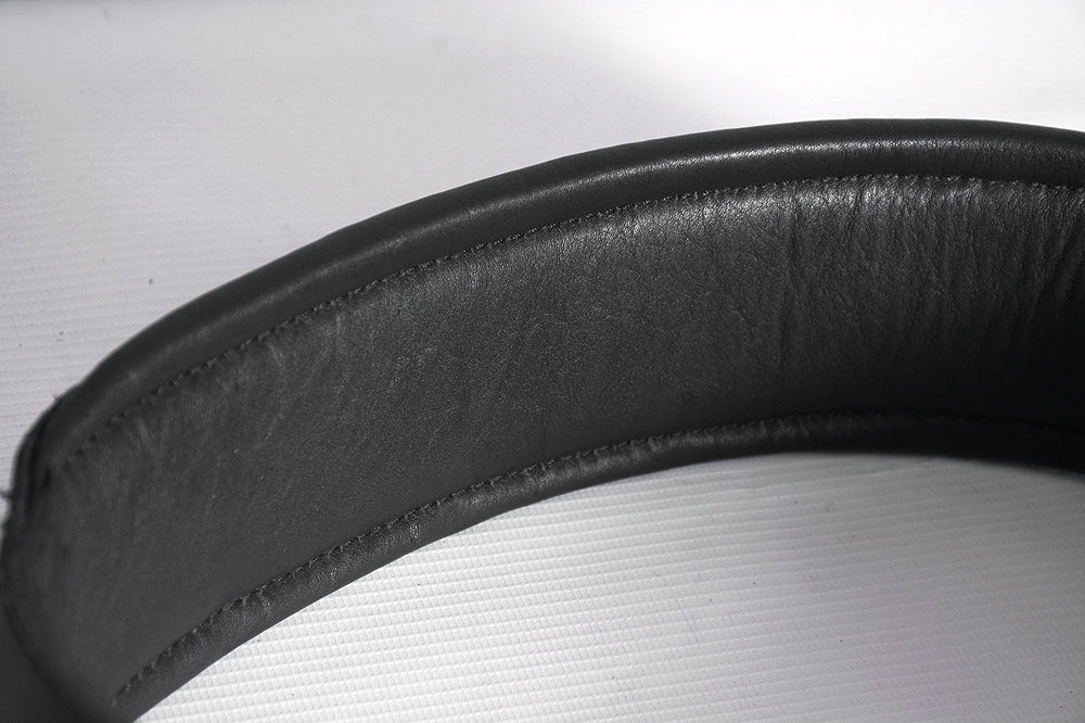 Leather Guitar Bass Strap 3.25" Concho Dual Padded Black Great American