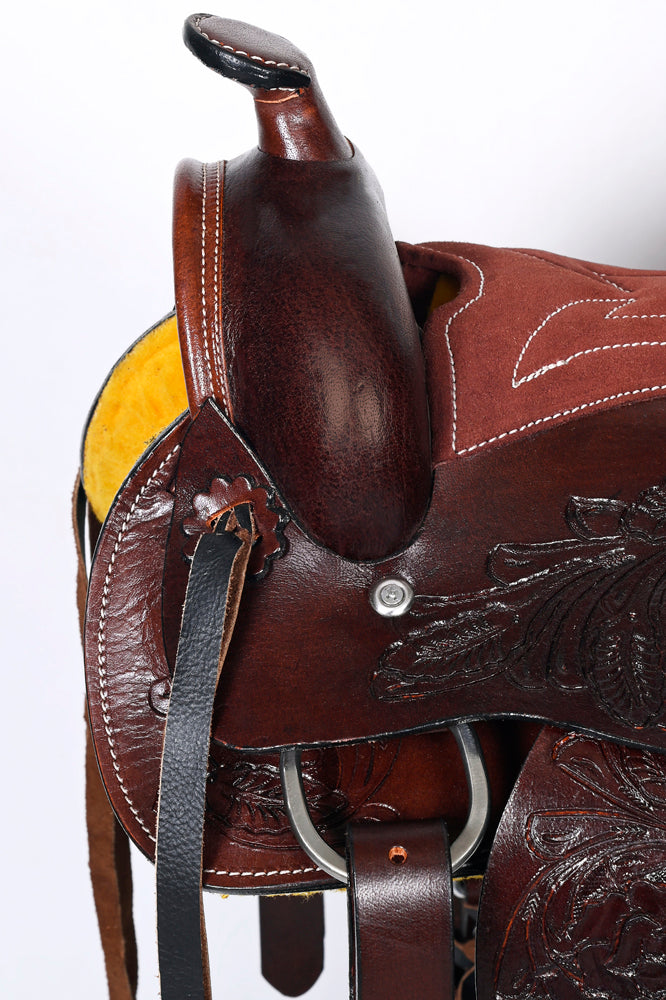 Kids Youth Children Miniature Pony Saddle Leather Pleasure Western Comfytack