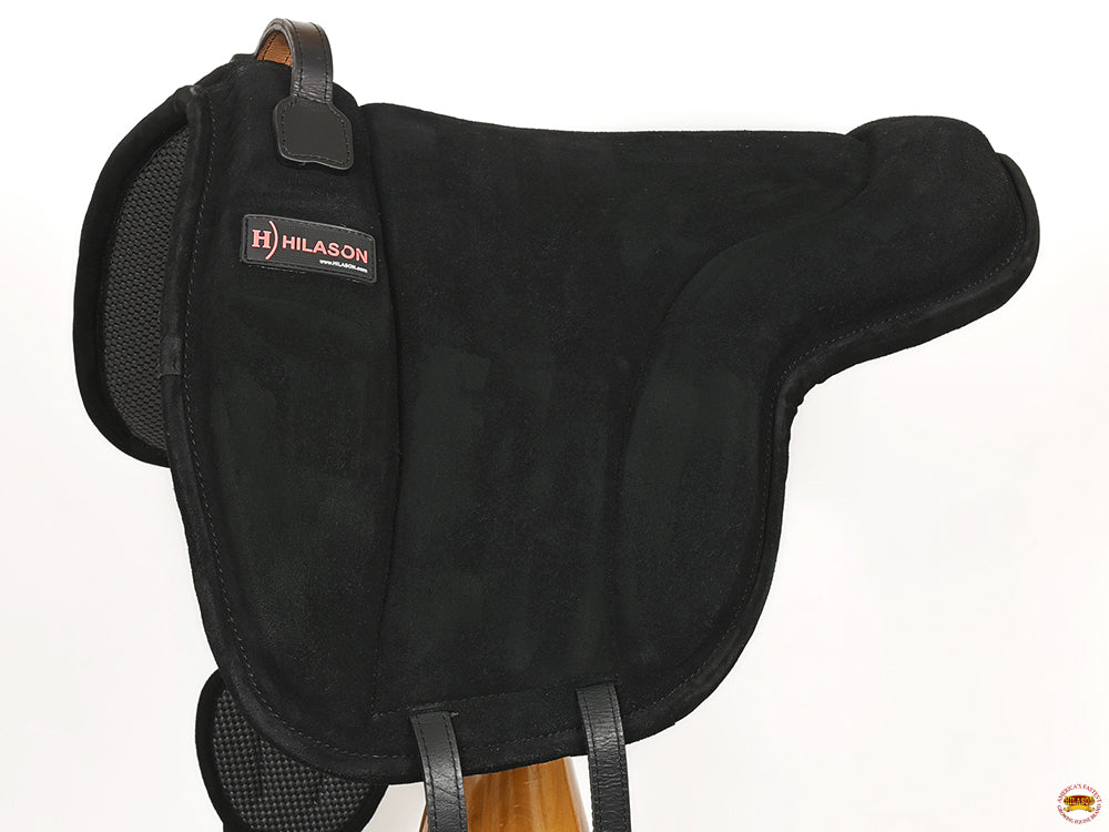 Hilason Horse Bareback Saddle Pad Anti Slip Base Suede Leather