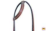 Hilason Western Horse One Ear Headstall Bridle American Leather Turquoise