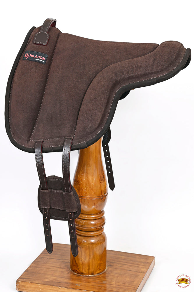 Hilason Horse Bareback Saddle Pad Anti Slip Base Suede Leather