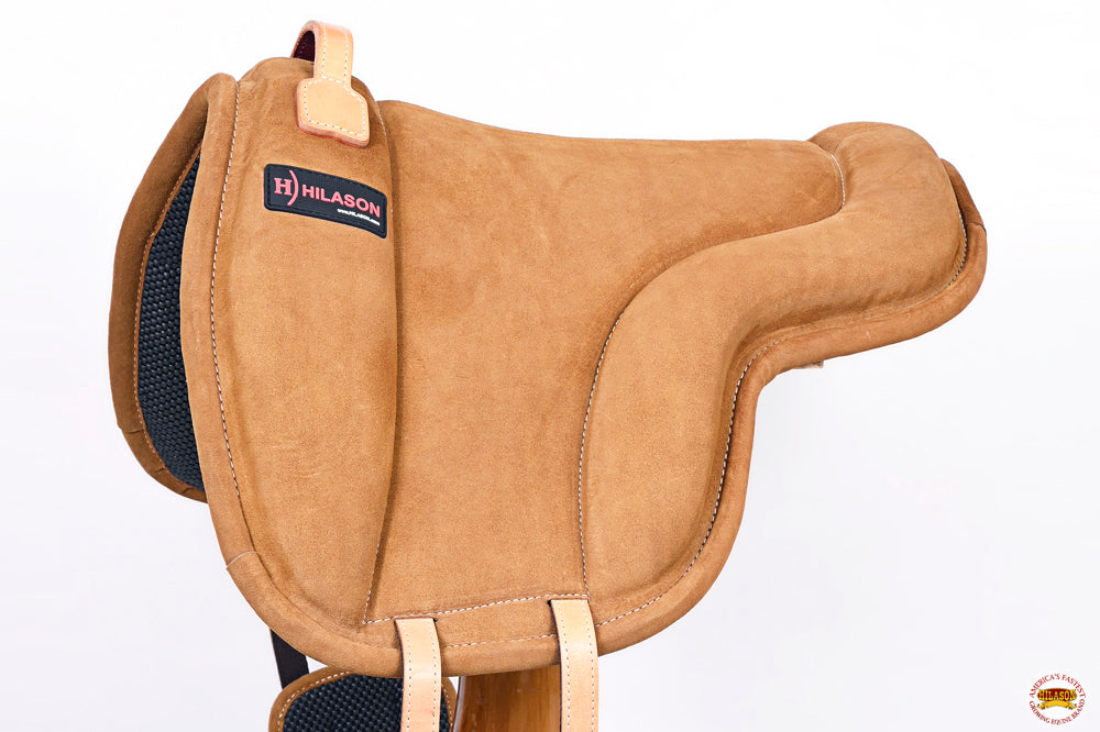 Hilason Horse Bareback Saddle Pad Anti Slip Base Suede Leather