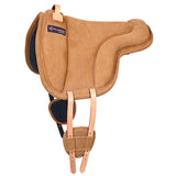 Hilason Horse Bareback Saddle Pad Anti Slip Base Suede Leather Tan