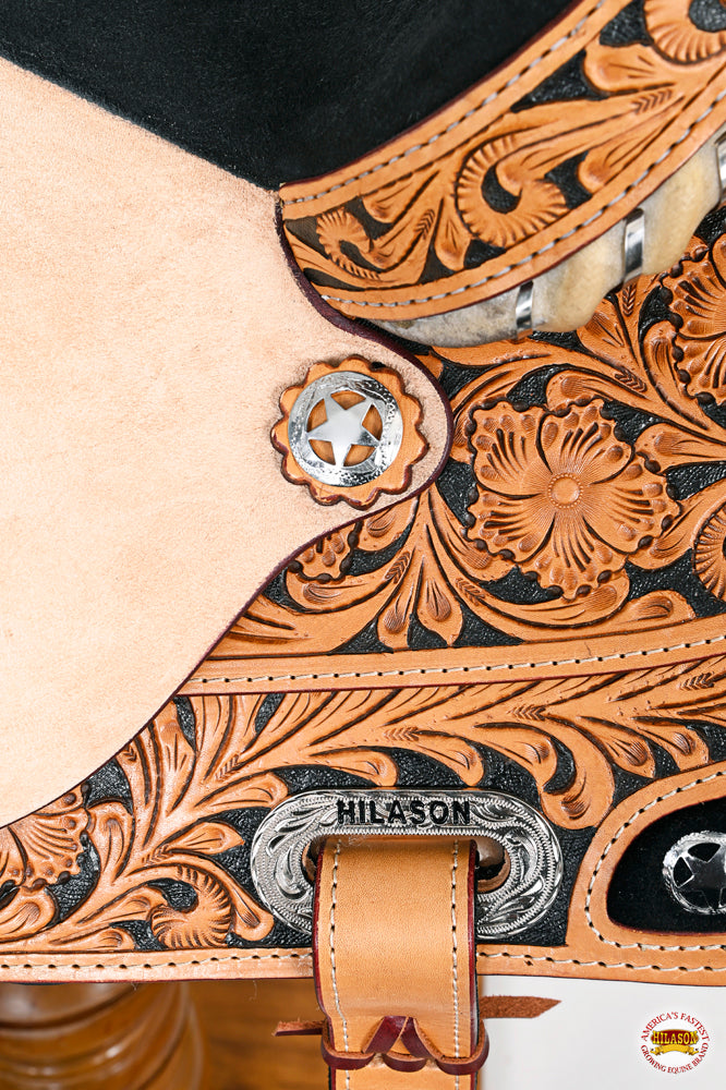 HILASON Western Horse Saddle American Leather Treeless Trail Barrel | for Horses