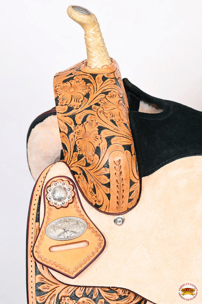 HILASON Western Horse Saddle American Leather Treeless Trail Barrel | for Horses