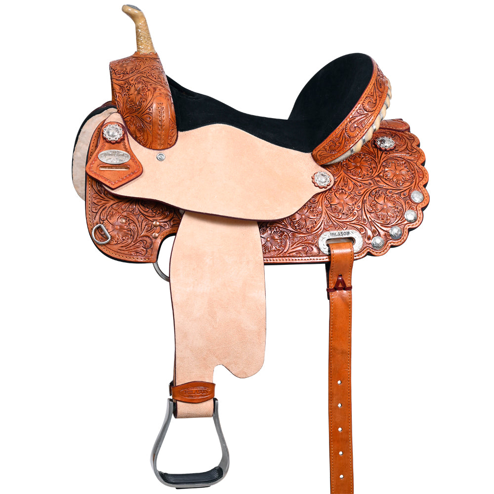 Hilason Western Horse Treeless Trail Barrel Saddle American Leather