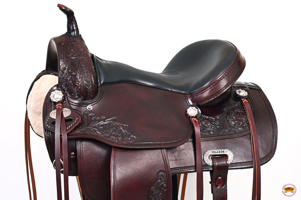 Hilason Western Horse Treeless Trail Pleasure Saddle American Leather