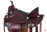Hilason Western Horse Treeless Trail Pleasure American Leather Saddle