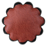 Set Of 06 Hilason Plain Scalloped Leather Rosette Concho Saddle Tack 1-1/2