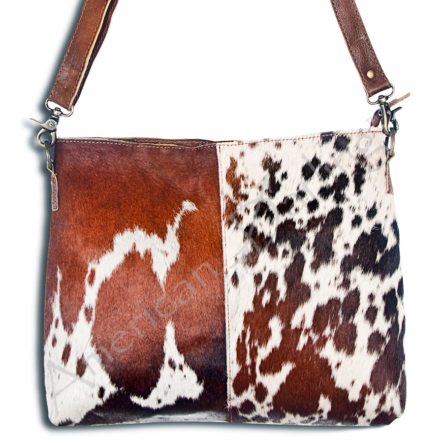 American Darling Hair-On Cowhide Leather Crossbody Bag - Handcrafted Western Style - Uhorse