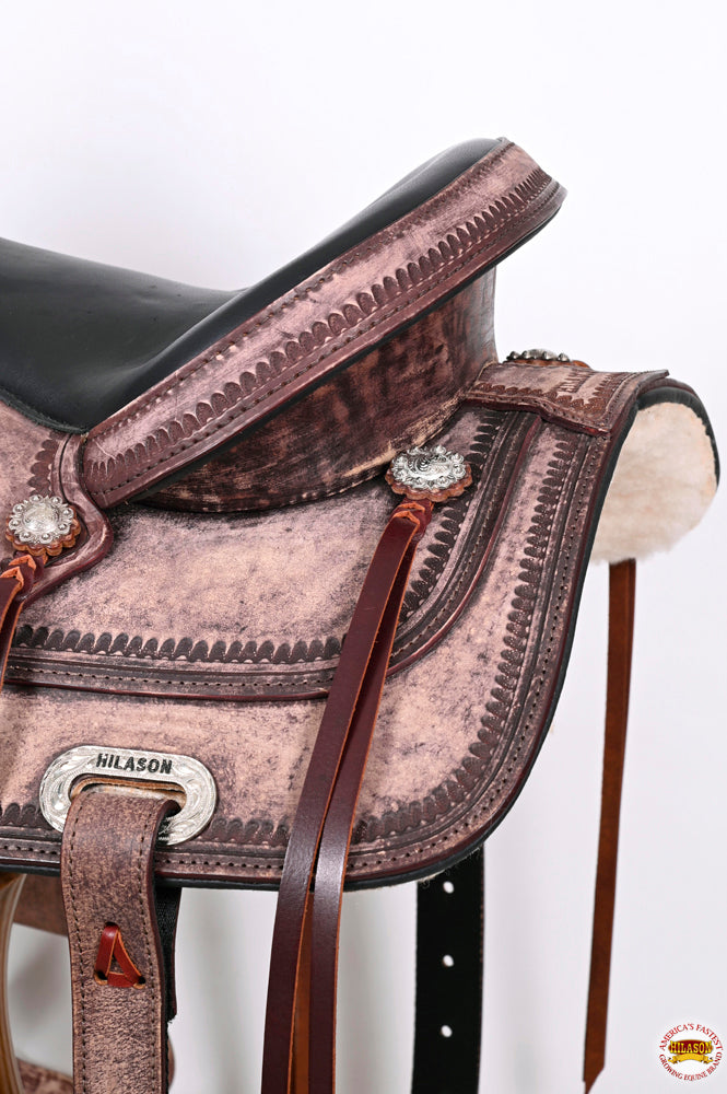 HILASON Western Horse Saddle American Leather Flex Tree Trail & Pleasure Brown | for Horses