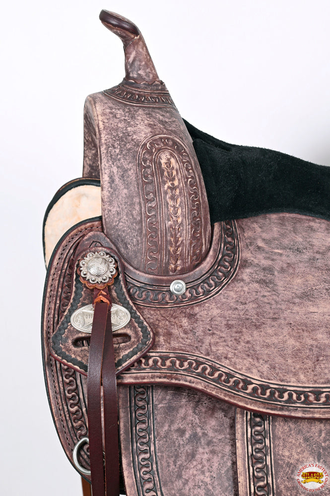 HILASON Western Horse Saddle American Leather Flex Tree Trail & Pleasure Dark Brown | for Horses