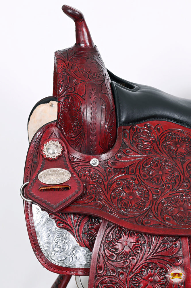 HILASON Western Horse Saddle American Leather Flex Tree Trail & Pleasure Mahogany | for Horses