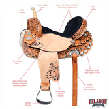 Flex Tree Western Horse Saddle American Leather Trail Barrel Racing By Hilason