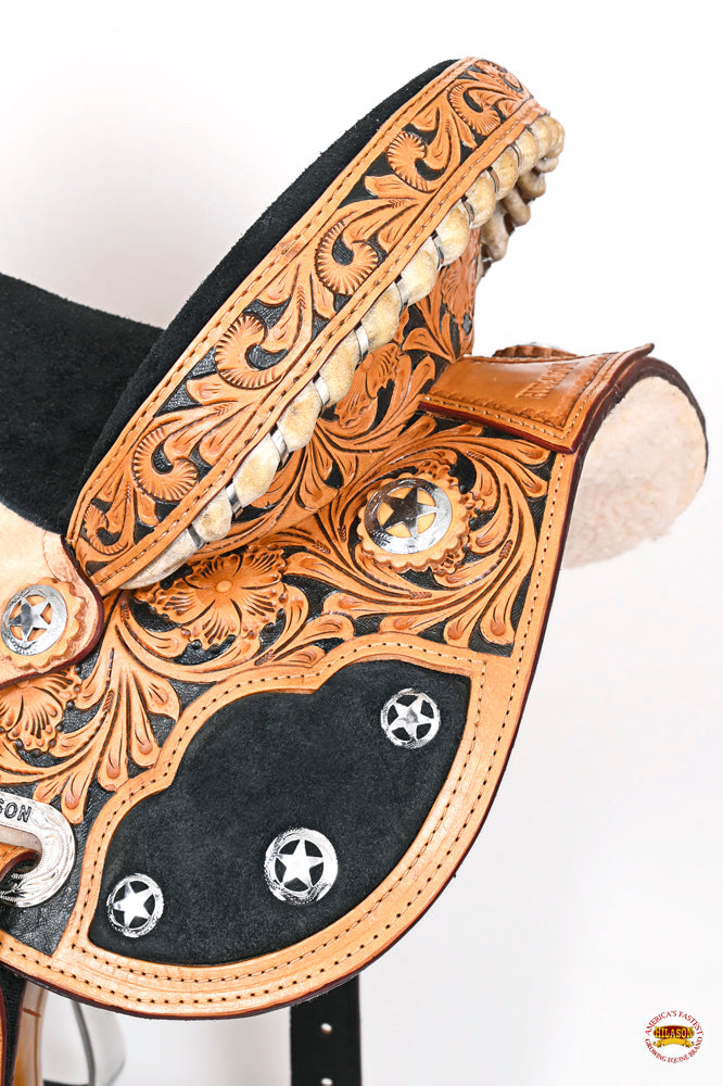 HILASON Flex Tree Western Horse Saddle American Leather Trail Barrel | for Horses