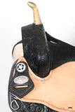 Flex Tree Western Horse Saddle American Leather Trail Barrel Black By Hilason