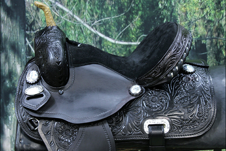 Flex Tree Western Horse Saddle American Leather Trail Barrel By Hilason