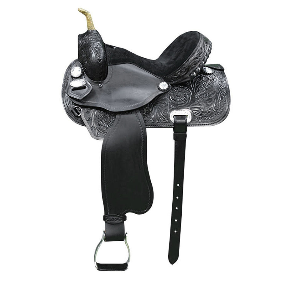 17 In Flex Tree Western Horse Saddle American Leather Trail Barrel - Uhorse