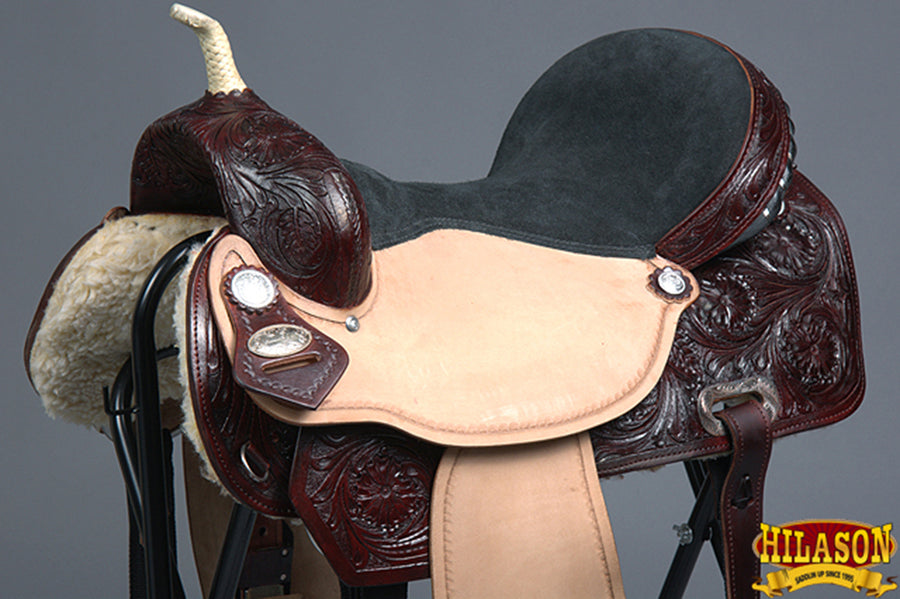 Flex Tree Western Horse Saddle American Leather Trail Barrel By Hilason