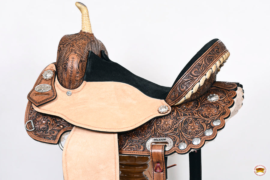 HILASON Flex Tree Western Horse Saddle American Leather Trail Barrel | for Horses