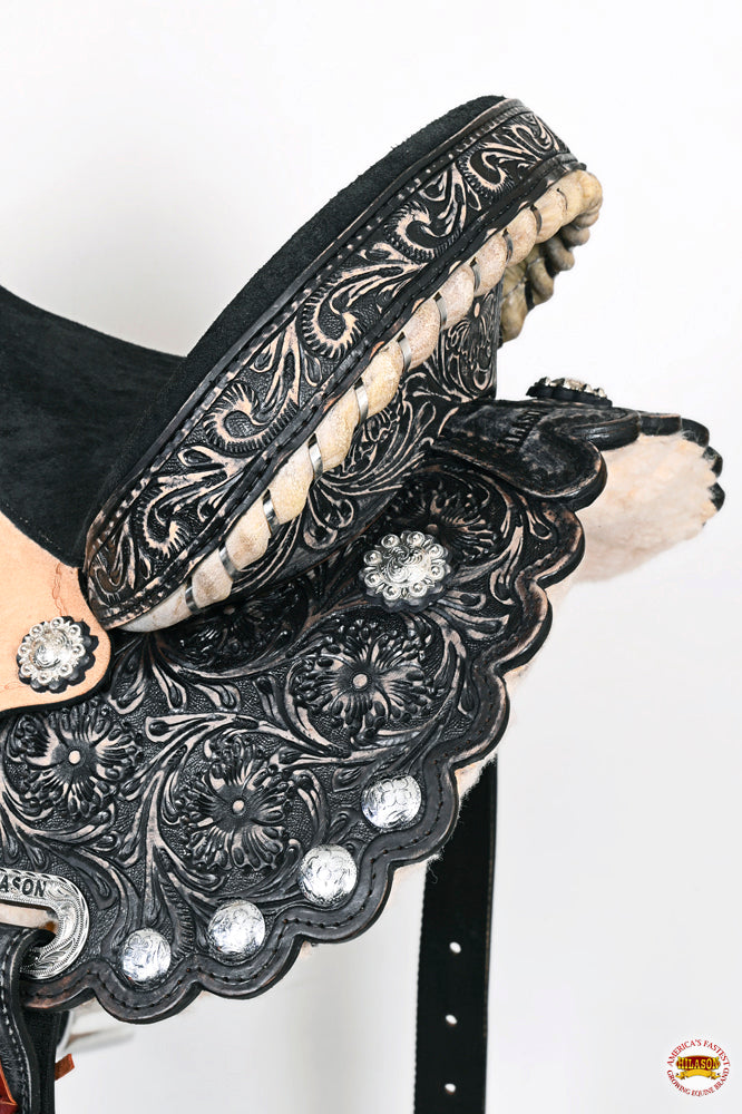 HILASON Flex Tree Western Horse Saddle American Leather Trail Barrel | for Horses
