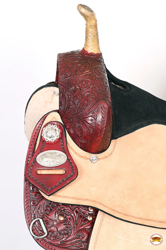HILASON Flex Tree Western Horse Saddle American Leather Trail Barrel | for Horses